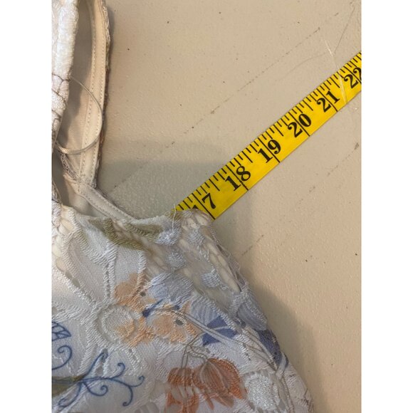 Liz Claiborne Floral Lace Dress Cap Sleeve Size 8 - Picture 6 of 10